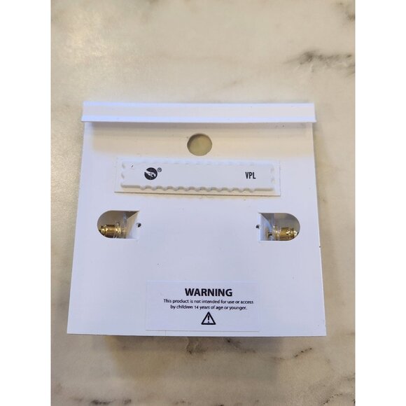 Gold-Tone Hoop Earrings With Rhinestone Accents By Crown & Ivy - Picture 3 of 5